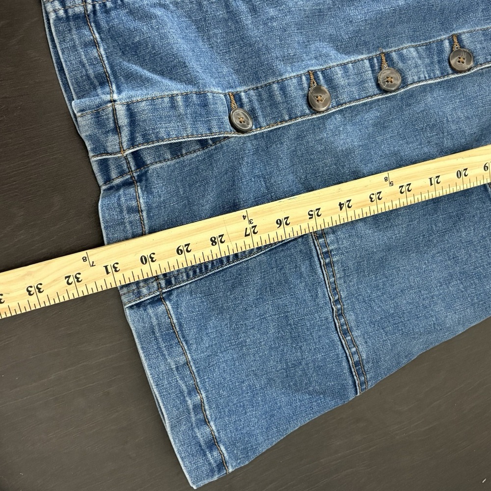 Aeropostale Womens Denim Dress Size Medium Blue Button Front Pockets - Picture 11 of 13